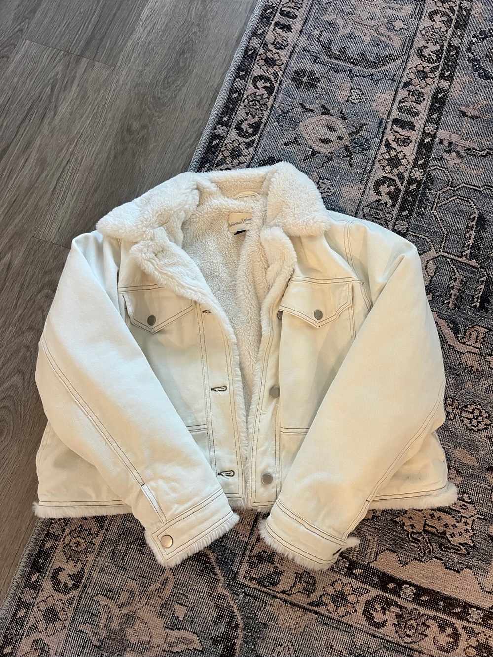 Universal Thread Cream Sherpa Lined Jacket